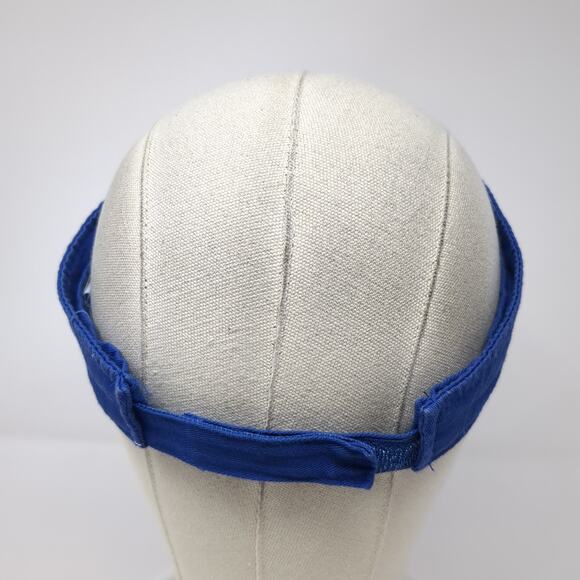 Campbell Aviation Strapback Visor Hat Blue One Size Port & Company - Picture 6 of 10